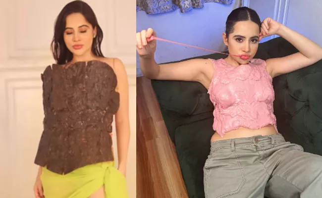 Urfi Javed Wears A Dress Made Of Tree Bark Netizens Trolled - Sakshi