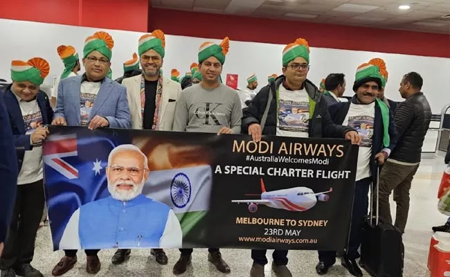 Indians In Australia Charter Flight To Sydney For PM Modi Event - Sakshi