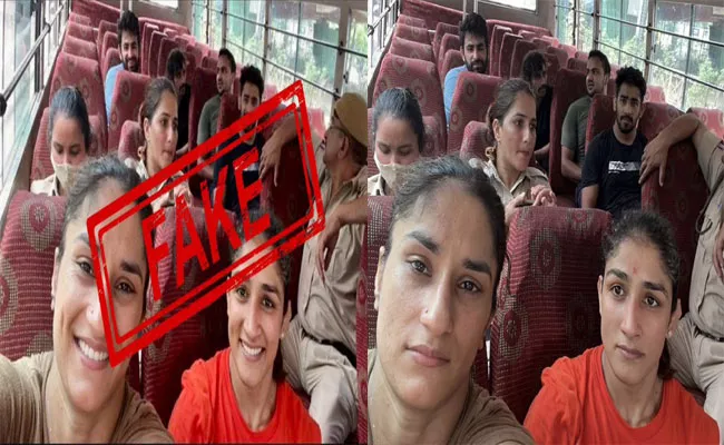 Wrestlers Denained That Photos Morphed During Arrest Of Vinesh Phogat - Sakshi