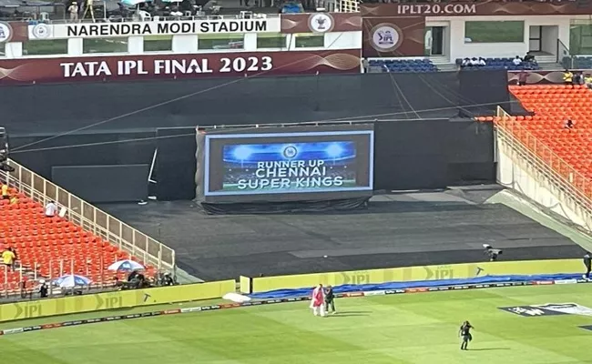 IPL 2023 Final: Runner Up CSK Image On Big Screen At Narendra Modi Stadium Goes Viral - Sakshi