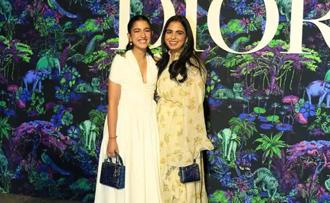 DiorFall23Isha Ambani Radhika Merchant Lady Dior Mini handbags worth viral pic - Sakshi