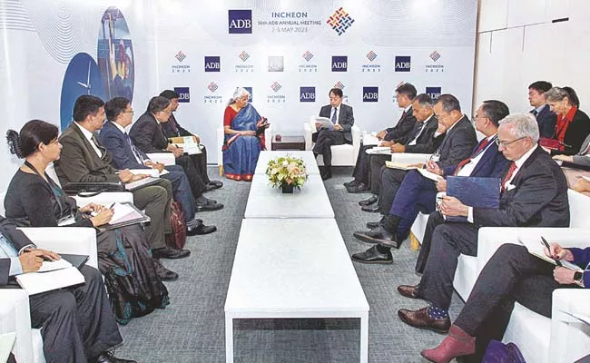 Finance Minister Nirmala Sitharaman asks ADB to support India with more concessional climate finance - Sakshi