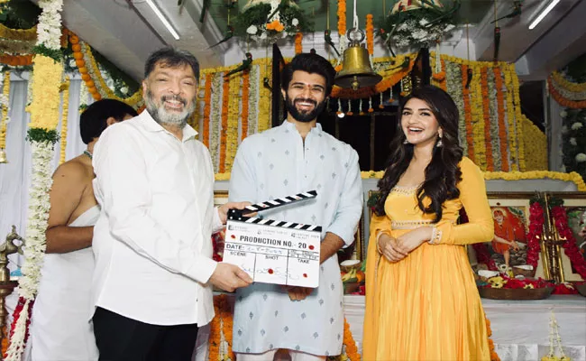 Vijay Devarakonda And Gowtam Tinnanuri VD12 Movie Opening Ceremony - Sakshi