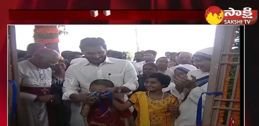 CM YS Jagan And YS Bharati Visuals At Nirmal Hriday Bhavan Vijayawada