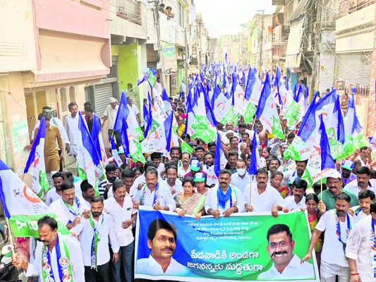 ర్యాలీలో పాల్గొన్న ఎమ్మెల్యే కేతిరెడ్డి  - Sakshi