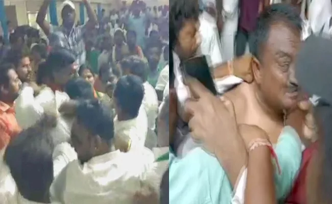 Warangal Congress Workers Brawl AT Errabelli Swarna Meet - Sakshi