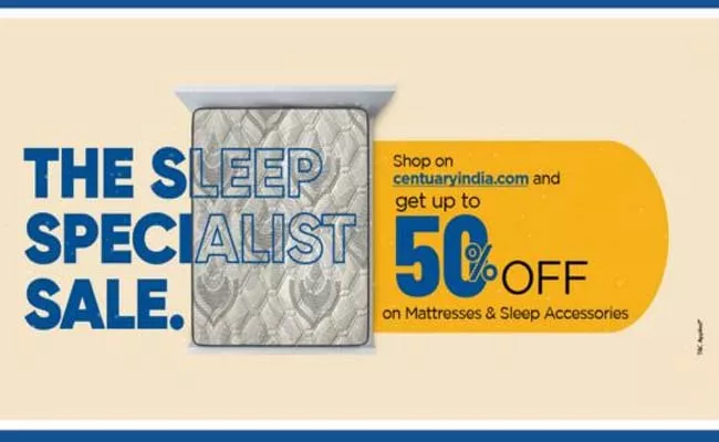 Centuary Mattress launches new website Sleep Specialist Sale  - Sakshi