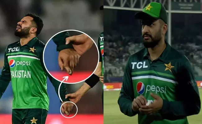 Mohammad Nawaz Suffers Horrific Fnger-Injury Takes Hospital PAK Vs NZ - Sakshi