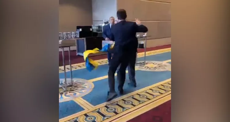 Ukraine MP Oleksandr Marikovskyi Punches Russian Representative