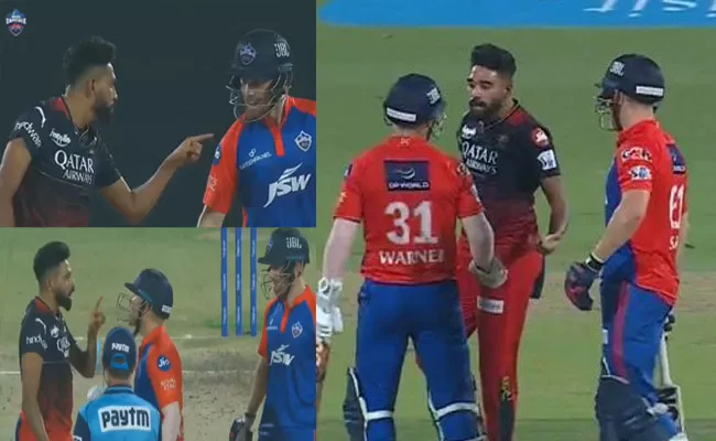 Heat-Conversation Between Mohammed Siraj- Delhi Capitals Openers Viral - Sakshi