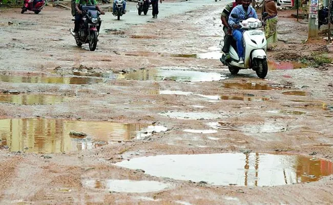 Roads Damaged In Telangana Due To Heavy Rains - Sakshi