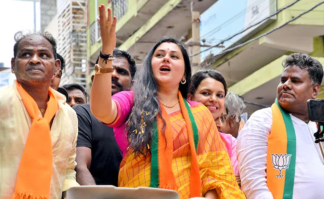 Actress Namitha election campaign for BJP - Sakshi