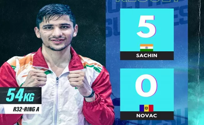 Boxer Sachin Siwach Makes Winning Start On World Championships Debut - Sakshi