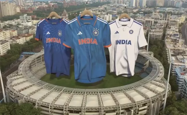 Team India New Jersey Launch Ahead Of WTC Final - Sakshi