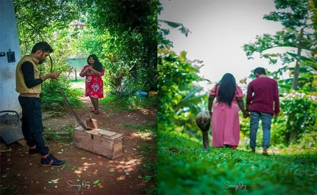 Man Woman And Snake: Bizarre Pre Wedding Photoshoot Goes Viral - Sakshi