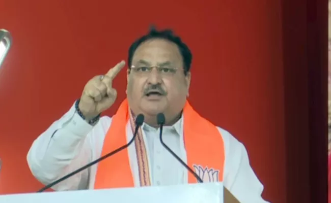 BJP JP Nadda Key Comments In Srikalahasti Sabha - Sakshi