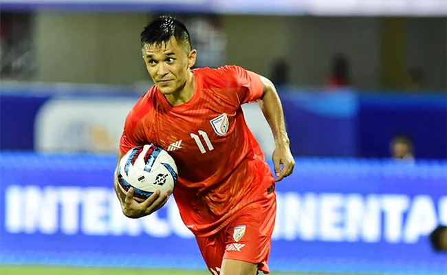 Sunil Chhetri Strikes as India Down Vanuatu 1 0 to Book Finals Berth - Sakshi