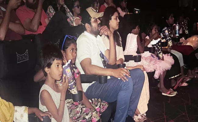 Manchu Manoj Bhuma Mounika Watch Adipurush With Orphan Childrens - Sakshi