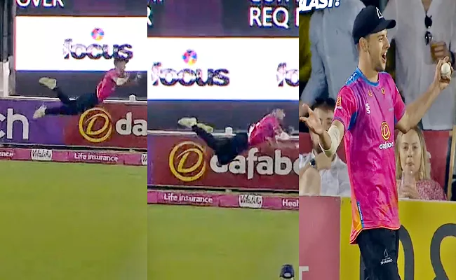 Brad Currie-Takes Best Catch-History-Of-Cricket Viral Video-T20 Blast - Sakshi