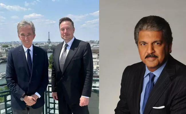 Anand Mahindra reacts to Elon Musk Bernard Arnault lunch meet in Paris funny tweet - Sakshi