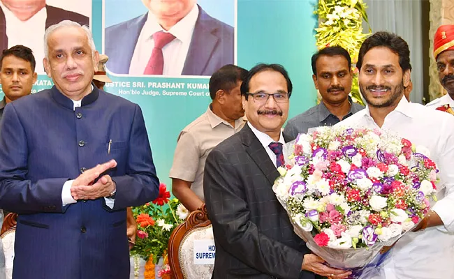 Ap Govt Honored Supreme Court Judge Justice Prashant Kumar Mishra - Sakshi