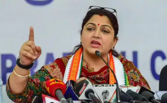 Complaint Police Against Actor Politician Khushboo - Sakshi