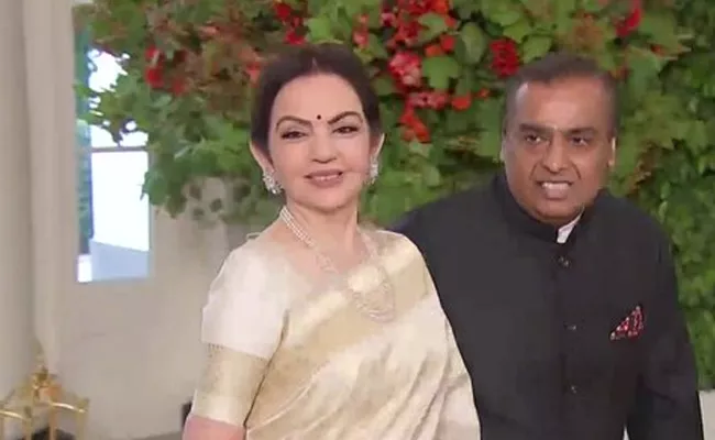 Mukesh Ambani and Nita Ambani attend State dinner at White House - Sakshi