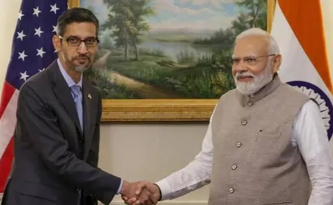 Google To Set Up Global Fintech Operations Centre In Gujarat Sundar Pichai - Sakshi