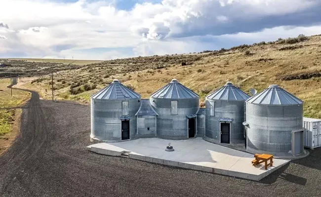 Converted Grain Bins Hide A Home On 386 Acres In Washington - Sakshi