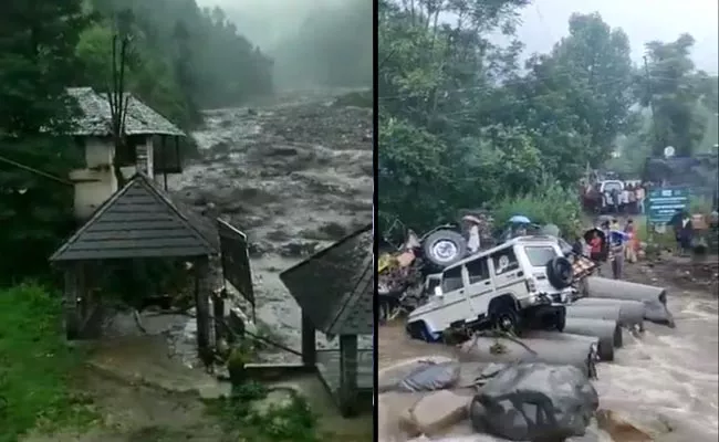 Flash Flood In Himachal Pradesh Leaves Over 200 Tourists - Sakshi