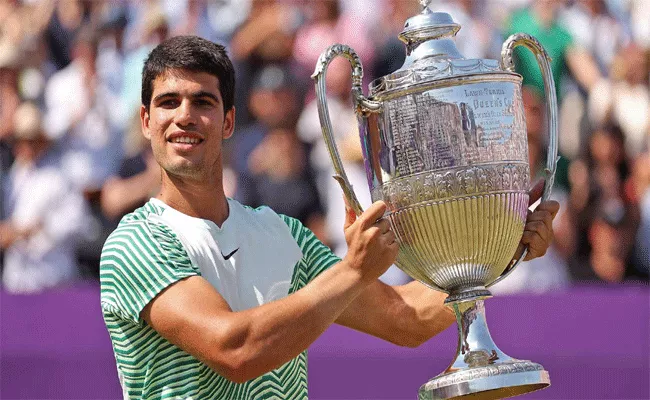 Alcaraz Wins Queens Club Title, Earns Return To World No 1 - Sakshi