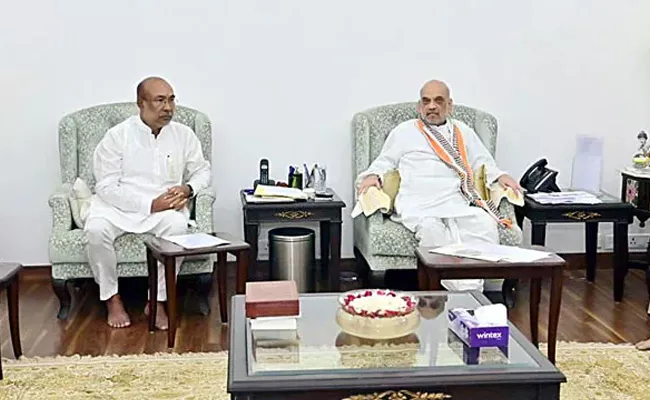 Manipur CM Biren Singh Statement After Met Amit Shah - Sakshi