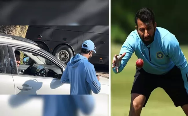 jadeja Shocked as Pujara arrives in private car for training - Sakshi