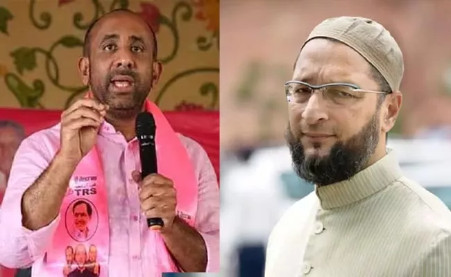 BRS MLA Shakeel Strong Counter To MIM Asaduddin Owaisi - Sakshi