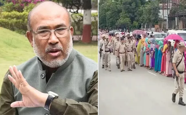 Biren Singh Says Wont Resign as Manipur Chief Minister Amid Big Show of Support - Sakshi