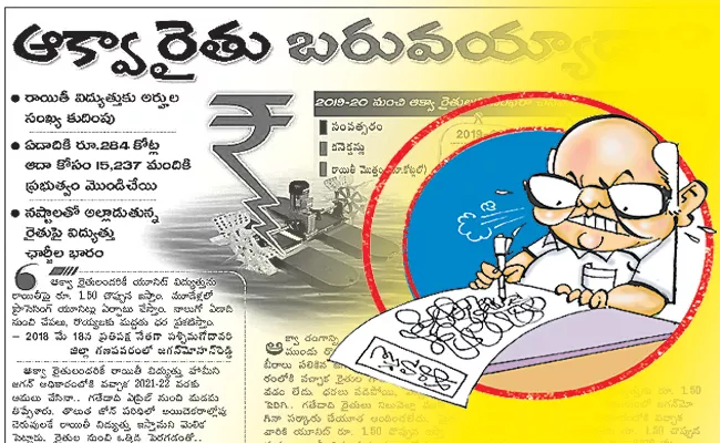 Eenadu Ramoji Rao Fake News On YS Jagan Govt about Aqua farmer - Sakshi