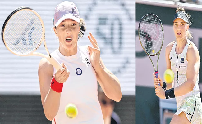 French Open 2023: Swiatek and Gauff surge through, Rybakina pulls out - Sakshi