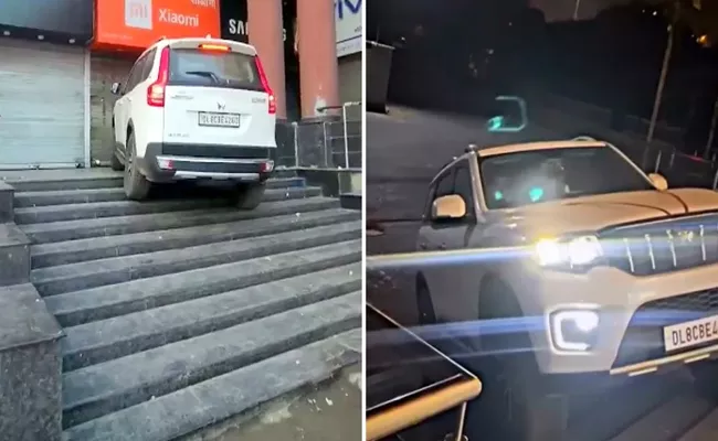 Mahindra Scorpio N Climbs Stairs video viral - Sakshi