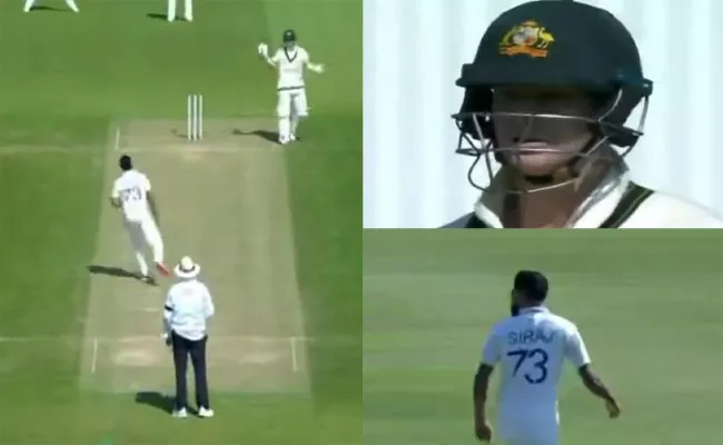 Mohammed Siraj Gets Frustrated Steven Smith Backs-Away-Spidey-Cam Issue - Sakshi