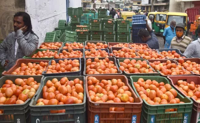 Vehicle Transporting 2000 kgs Of Tomatoes Robbed in Bengaluru - Sakshi