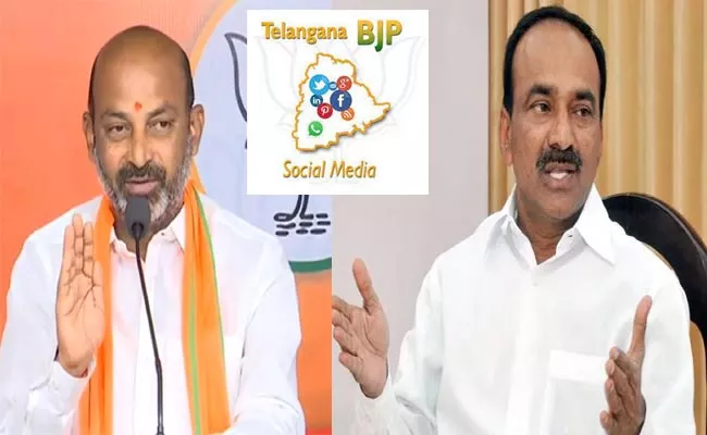 Telangana BJP: Social Media Posts Issue Between Bandi Etela Groups  - Sakshi