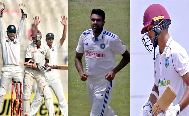 IND Vs WI: R-Ashwin History-First Indian-Take Father-Son Wickets-Tests - Sakshi