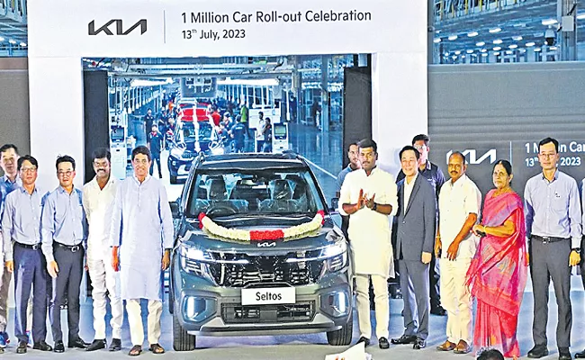 kia production crosses 10 lakh units in india details - Sakshi