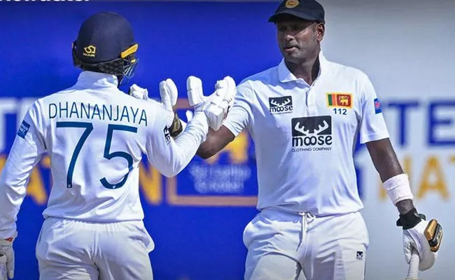 SL VS PAK: Angelo Mathews, Dhananjaya De Silva Slams Half Centuries On Day 1 First Test - Sakshi