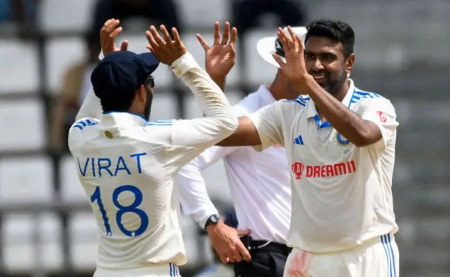 Ind Vs Wi: Spinner Ashwin Seven For Sews Up India Innings Win - Sakshi