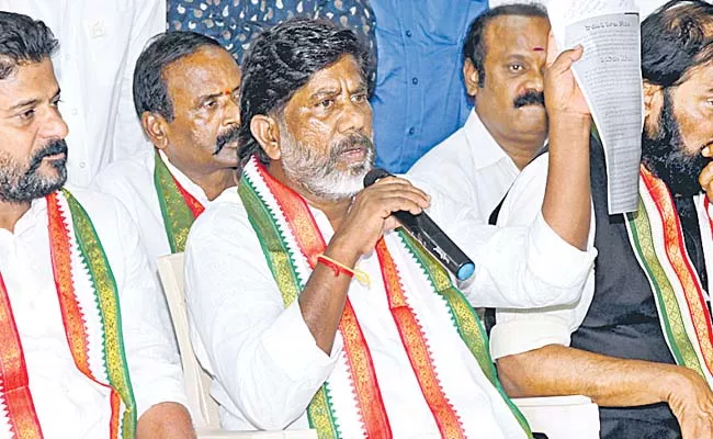 Mallu Bhatti Vikramarka at a media conference held at Gandhi Bhavan - Sakshi