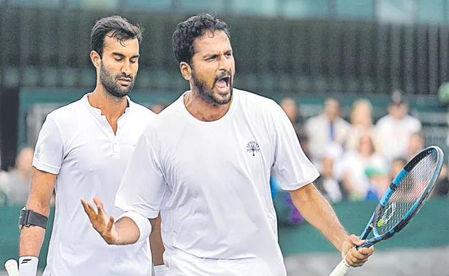 Yuki Bhambri Pair Enters-Quarter-Finals Hall-Of-Fame Open ATP Tennis - Sakshi