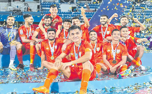 Indian Football Team Enter-Top-100 FIFA Ranking List-1st-Time After 2018 - Sakshi