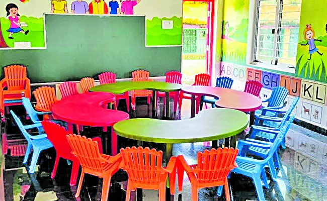 The government has launched Nadu-Nedu scheme for Anganwadi centers - Sakshi