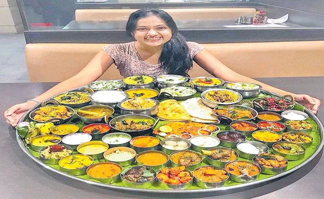 Baahubali Thali at Chennais Ponnuswamy hotel - Sakshi